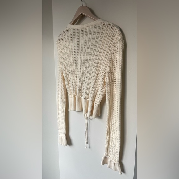 NWOT - Adored Vintage - A Way With Words - Tie Waist Cardigan - Cream - L - Picture 3 of 7